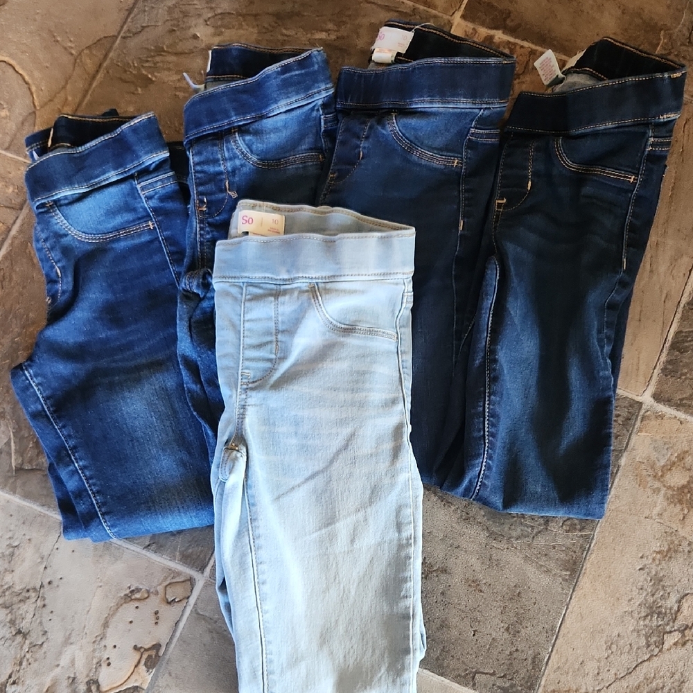 Girls So Brand Pull On Style Jeans (5 Pairs) Size 10